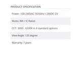 2 Pk Radiance LPC 0140 LED Downlight 3000 8W 570-680lm Dimmable - Prism One