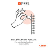 Cablox 8x8 2 Pack Bundle Premium Cable Management Adhesive Cord Organizer Universal Cable Fit - Prism One