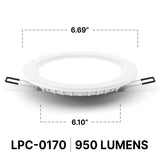 Radiance LPC 0170 LED Downlight | 3000-4500K | 10.6W | 870-950lm Dimmable - Prism One