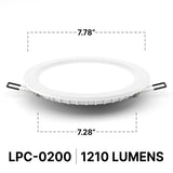 Radiance LPC 0200 LED Downlight | 3000-4500K | 11W | 1060-1210lm Dimmable - Prism One