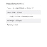 2Pk Radiance LPC 0170 LED Downlight 3000-4500K 10.6W 870-950lm Dimmable  - Prism One