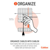 Cablox 8x8 2 Pack Bundle Premium Cable Management Adhesive Cord Organizer Universal Cable Fit  - Prism One